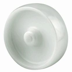 Roue Polypropylène Blanc Moyeu Lisse - Diamètre 100 Mm