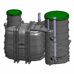 Fosse Toutes Eaux - Monoblock-2-4 V3 Biorock - Sortie Gravitaire - Capacité 4 E.H - 2000L