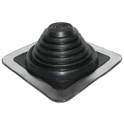 Sortie De Toit Ronde Pipeco N°4 Pour Tuyau Ø70 à 177 Mm - EPDM Noir - Embase Carrée H. 97 Mm X L. 254 Mm