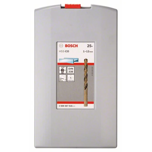 Coffret De 25 Forets à Métaux Bosch HSS-Co DIN 338 Diamètre 1 à 13 Mm 3 Coffret De 25 Forets à Métaux Bosch HSS-Co DIN 338 Diamètre 1 à 13 Mm – Image 3