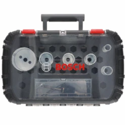 Coffret De 6 Scies Trépans Bosch Adaptateur Power-Change Et 2 Forets