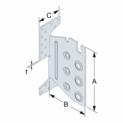 Étrier à Encoche Et âme Intérieure TU20 - Assemblages Invisibles Des Charpentes Bois - 134 X 104.5 X 60 Mm -Construire Un Magasin D'outils 2 119