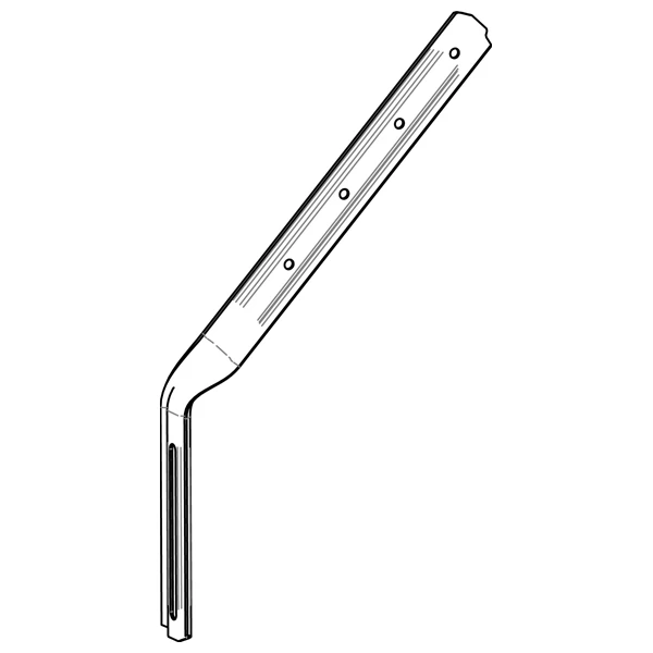 Queue Emboutie Acier Pré-galvanisé Feuillard 12/10ème Tige Chantournée - 250 Mm 1 Queue Emboutie Acier Pré-galvanisé Feuillard 12/10ème Tige Chantournée - 250 Mm