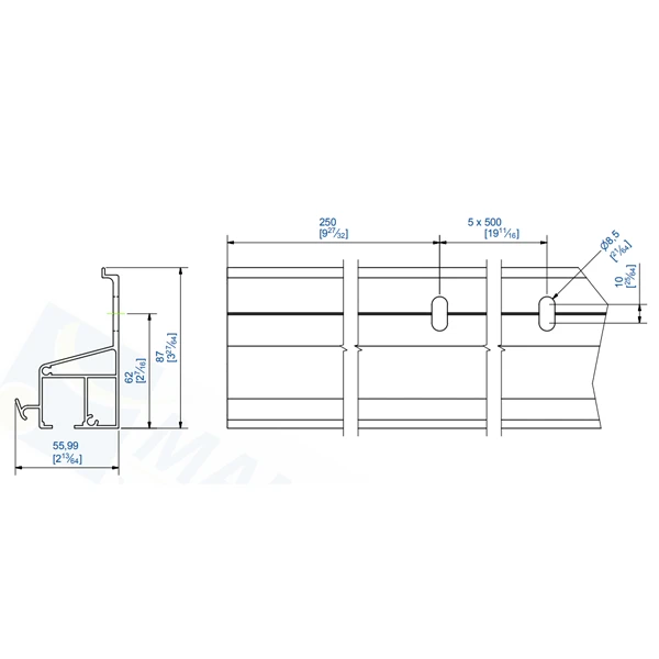 Rail Aluminium Avec équerre Intégrée 2.5 M : Mantion 11161/250 2 Rail Aluminium Avec équerre Intégrée 2.5 M : Mantion 11161/250 – Image 2