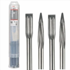 Burin Béton SDS Max Bosch 2 Burins Pointus 2 Burins Plats RTec 4 Burins -Construire Un Magasin D'outils 28139901 281399 1