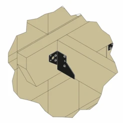 Sabot à Ailes Extérieures SAEPB - Finition Noire - Largeur 46 Mm Hauteur 77 Mm épaisseur 2 Mm -Construire Un Magasin D'outils 3 77