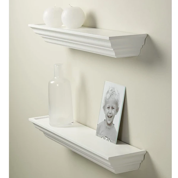 Mottez Étagère Corniche En Bois Laqué Blanc - Longueur 61 Cm 4 Mottez Étagère Corniche En Bois Laqué Blanc - Longueur 61 Cm – Image 4