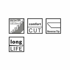 Lame De Scie Sabre Bosch S 1122 VFR Palette 225x19x0,9 Mm Lot De 5