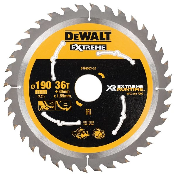 Lame De Scie Circulaire Dewalt DT99563-QZ Ø 190 Mm X 30 Mm 36 Dents 2 Lame De Scie Circulaire Dewalt DT99563-QZ Ø 190 Mm X 30 Mm 36 Dents – Image 2