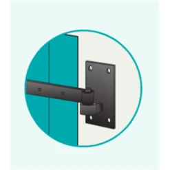 Gond Sur Plaque 40 X 120 Mm Diamètre 12 Mm Avec Trous Fraisés Noir Torbel 6120124 -Construire Un Magasin D'outils 6120124 2