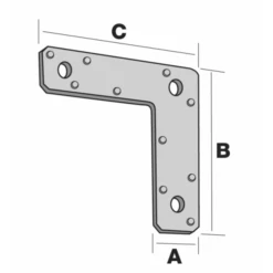 Ferrure De Renforcement En L épaisseur 2 Mm Simpson Strong-Tie 66L -Construire Un Magasin D'outils 66l