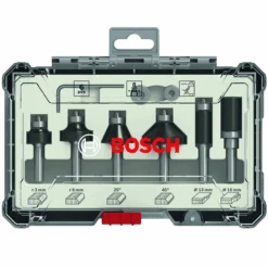 Fraise à Araser Et De Bordage Bosch En Carbure Queue 8 Mm Coffret De 6