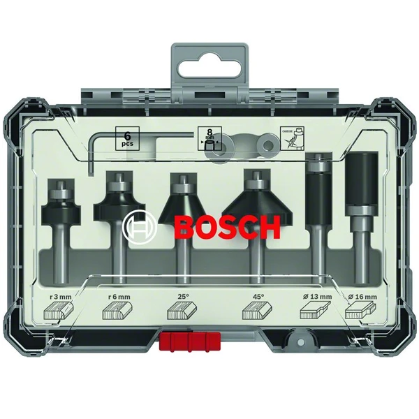 Fraise à Araser Et De Bordage Bosch En Carbure Queue 8 Mm Coffret De 6 1 Fraise à Araser Et De Bordage Bosch En Carbure Queue 8 Mm Coffret De 6