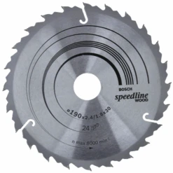 Lame Scie Circulaire Bois Bosch Speedline Wood 190 Mm X 30 Mm 24 Dents