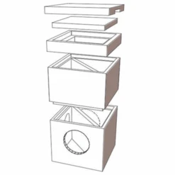 Allonge Béton Pour Compteur D'eau - Dim. 40x40 Cm - Hauteur 25 CM
