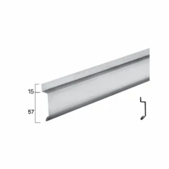 Bande De Solin à Biseau En Zinc VMZINC - 100 Mm - ép. 0,65 Mm - 2 Mètres
