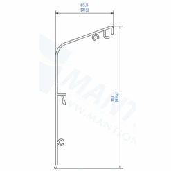 Bandeau Pour Volet Coulissant Mantion Win-Slide - Alu Brut - 2 M