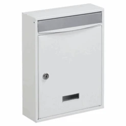 Boite Lettres Individuelle Decayeux 340 X 260 X 85 Mm Acier Blanc