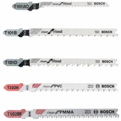 Lame Scie Sauteuse T Bosch Wood And Plastics Lot De 5 Lames