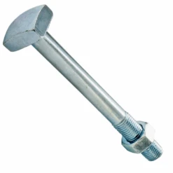 Boulon De Charpente Tête Carré - Acier Zingué - Avec écrou - 16 X 225 Mm