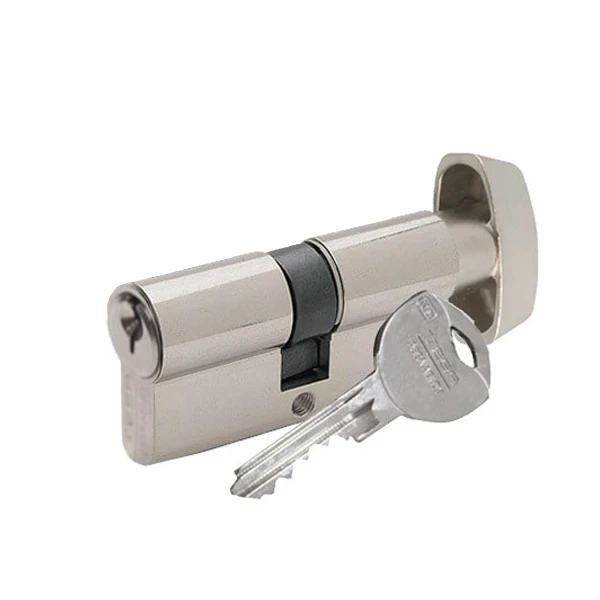 Cylindre à Bouton Tesa TD5 - Nickelé - 3 Clés - 30 X 30 Mm 1 Cylindre à Bouton Tesa TD5 - Nickelé - 3 Clés - 30 X 30 Mm