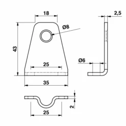 Butée Pour Tourniquet Marseillais De à 10 Mm Torbel En Inox 316L