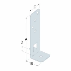 Pied De Poteau De Jardin Réglable En Largeur - PPG60/25 - Acier Galvanisé -Construire Un Magasin D'outils c ppg prodill ill prod eu fr cy jpg