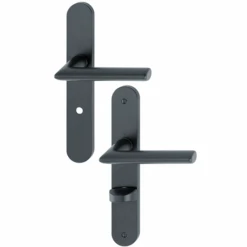 Poignée De Porte à Condamnation Stockholm Hoppe Noir Mat 11702595 -Construire Un Magasin D'outils condamnation