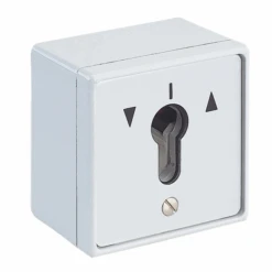 Contacteur à Clé Pour Cylindre Profilé En Applique - Laqué Gris