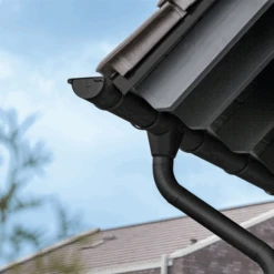 Gouttière En Zinc Granum Basalte Rheinzink - 250 MM - ép.0.65 MM - 4,00 M -Construire Un Magasin D'outils coude granum2 1