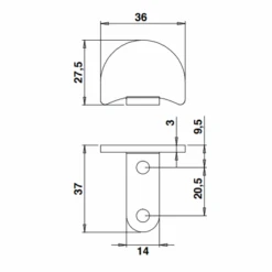 Dardenne Coudée à Visser Torbel Inox 316L Longueur 36 Mm