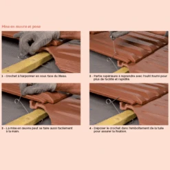 Crochet HARPON GM Symétrique - Fixation Pour Tuiles à Emboîtement - Boîte De 500 Pièces -Construire Un Magasin D'outils crochet 20harpon 20meo