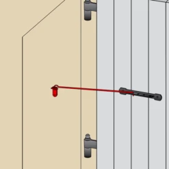 Crochet à Crémaillère Sur Platine Aluminium Noir Torbel Longueur 500 Mm