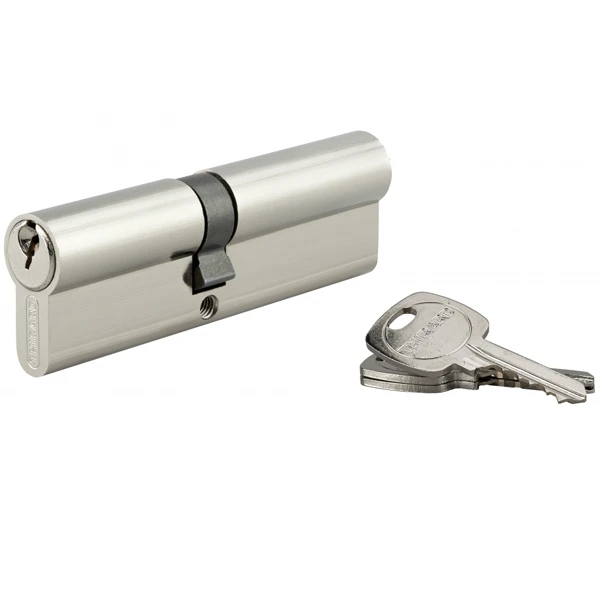 Cylindre De Sûreté - Laiton Nickelé - 45 X 55 Mm 1 Cylindre De Sûreté - Laiton Nickelé - 45 X 55 Mm