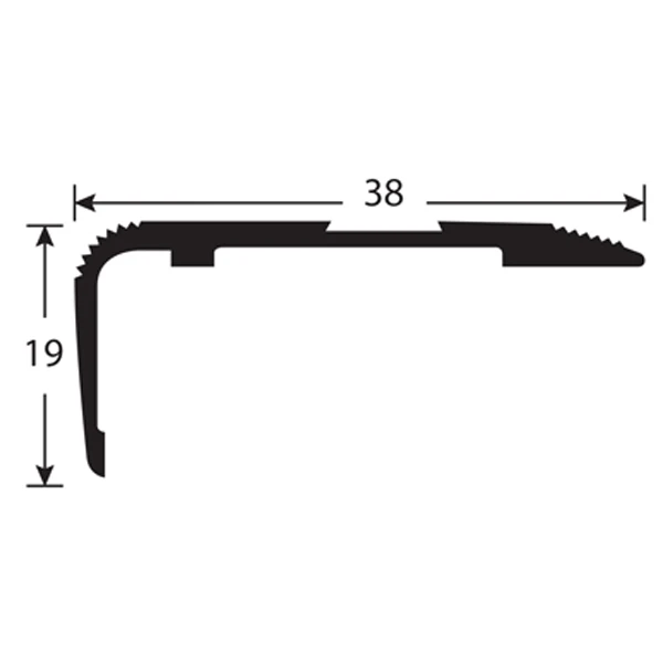 Nez De Marche Percé Alu Incolore Bord Sifflet 38 X 19 Mm Longueur 3 Mètres 1 Nez De Marche Percé Alu Incolore Bord Sifflet 38 X 19 Mm Longueur 3 Mètres