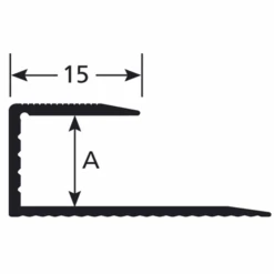 Arrêt Parquet - Stratifié Pré-percé Romus Alu Incolore Longueur 2.70 M Hauteur 7.2 - 8.2 Mm 1973