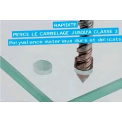 Foret Verre Carrelage Diamètre 3 Mm Longueur 80 Mm Diager 400D03