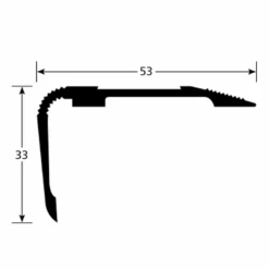 Nez De Marche Adhésif à Bord Sifflet - Alu Incolore Et Bande Noire -Construire Un Magasin D'outils dimensions nez marche 1