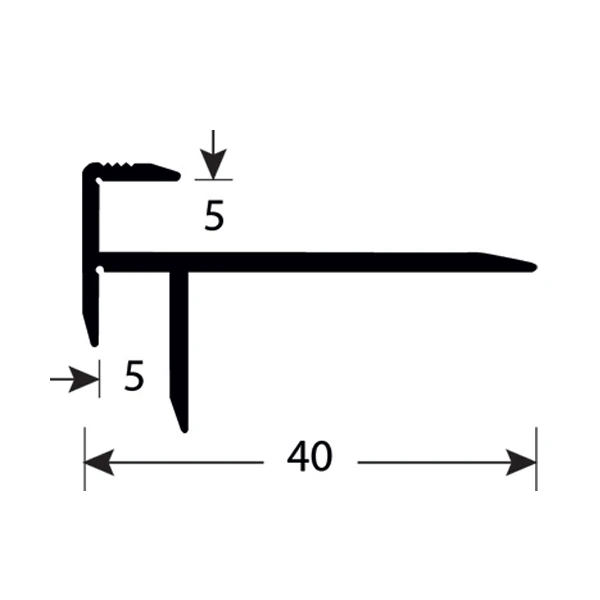 Nez De Marche Percé à Double Arrêt De 5 Mm En Alu Incolore 3 Nez De Marche Percé à Double Arrêt De 5 Mm En Alu Incolore – Image 3