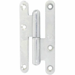 Paumelle Droite Bouts Ronds Sens Droit Acier Zingué Blanc NF 160 X 60 Mm