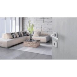 Ensemble Rosace Clé En L Dublin Hoppe Alu Chromé 37-70 Mm Carré 7 Mm