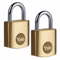 Cadenas S'entrouvrant Laiton 20 Mm - Yale - Anse Acier - 3 Clés - Lot De 2