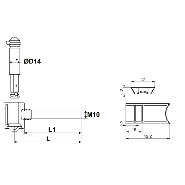 Gond Polygond Avec Circlips Et Entretoise Torbel Noir Pour Gond Ø 14 Mm 1 Gond Polygond Avec Circlips Et Entretoise Torbel Noir Pour Gond Ø 14 Mm