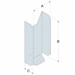 Étrier De Clôture FB24 40x85x20 Mm Simpson Strong-Tie FB24Z 7 Étrier De Clôture FB24 40x85x20 Mm Simpson Strong-Tie FB24Z -Construire Un Magasin D'outils etrier cloture shema