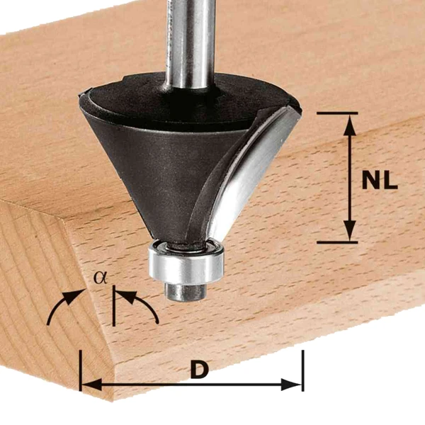 Fraise Chanfreiner HW S12 Festool Angle 45° Queue Ø 12 Mm Dim 55 X 20 Mm 1 Fraise Chanfreiner HW S12 Festool Angle 45° Queue Ø 12 Mm Dim 55 X 20 Mm
