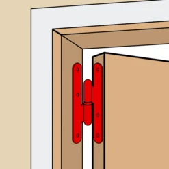 Paumelle Droite Bouts Ronds Sens Gauche Acier Zingué Blanc 110 X 60 Mm