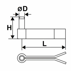 Gond à Sceller 2 Lames Torbel Acier Noir 40x5 Mm Ø 14 Mm Longueur 160 Mm