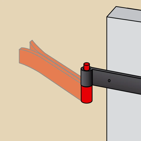 Gond à Sceller 2 Lames Torbel Acier Noir 40x5 Mm Ø 14 Mm Longueur 160 Mm 2 Gond à Sceller 2 Lames Torbel Acier Noir 40x5 Mm Ø 14 Mm Longueur 160 Mm – Image 2