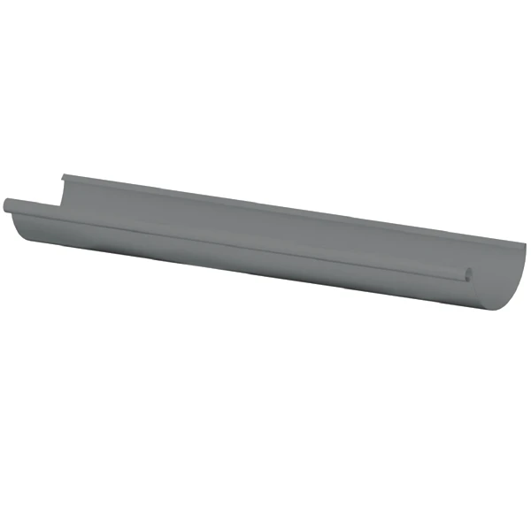 Gouttière Demi-ronde Lindab En Acier Gris Métal RAL 9007 - Développé 250 MM - 4 M 1 Gouttière Demi-ronde Lindab En Acier Gris Métal RAL 9007 - Développé 250 MM - 4 M