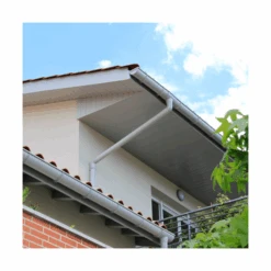 Tuyau De Descente MEP 854 Pour Gouttière GD25 - PVC Gris - 80 MM X 4 M -Construire Un Magasin D'outils gouttiere realisation 5